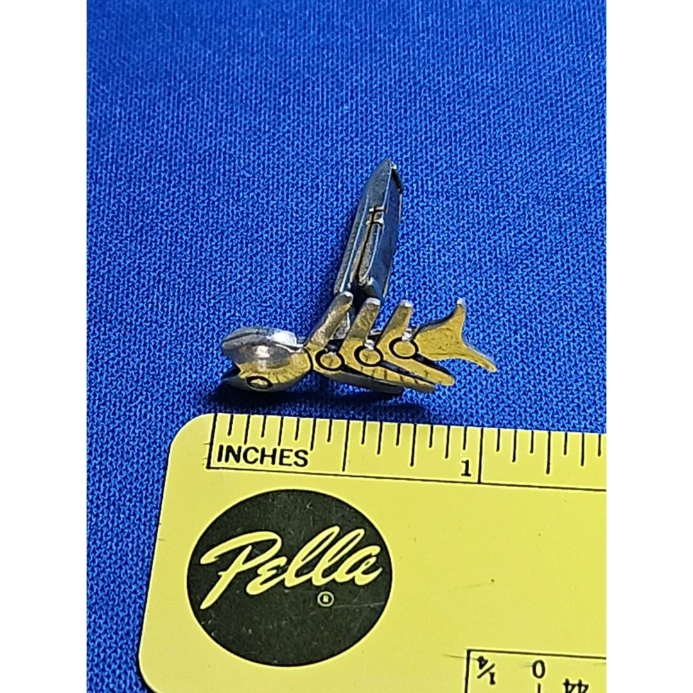 Vintage Sterling Silver FISH BONE Cufflinks Fishbone Skeleton Rockabilly Goth